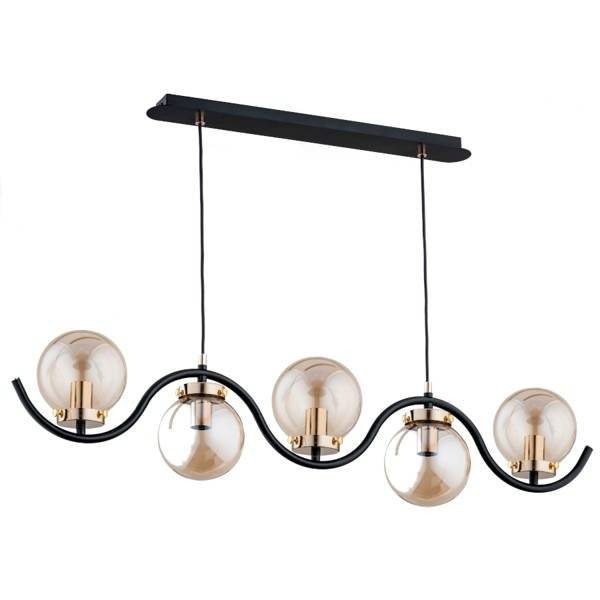 Nowoczesna lampa wisząca KORDA GOLD OP. OŚW. 5 PŁ