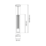 Lampa wisząca ESTILO, MLP8409. czarny/złoty, 1x40W GU10