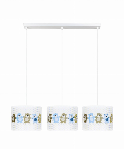 Różowa lampa dla dziewczynki abażury w białe chmurki