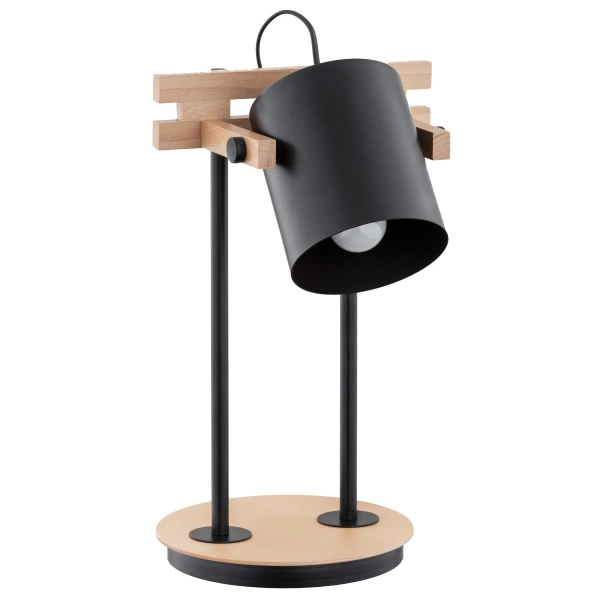 Lampka nocna fortis drewniana 1xe27 29cm | 28638