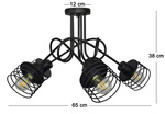 Lampa do pokoju dziecięcego czarna loft Koszyk 5