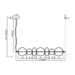 Lampa wisząca DAPHNE SMOKED 40W