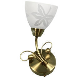 Kinkiet patynowy biały klosz ze wzorem 40W E14 Leila Candellux 21-94356