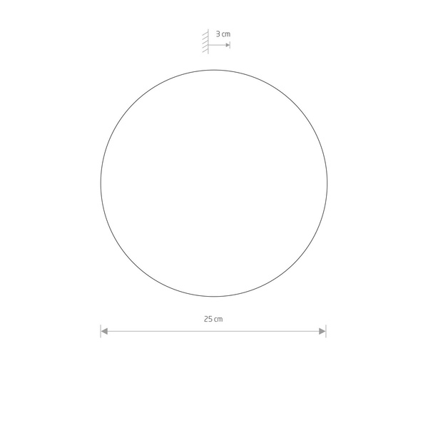 Lampa ścienna kinkiet LED RING LED M 9W okrąg 25cm 3000K 400lm | biały