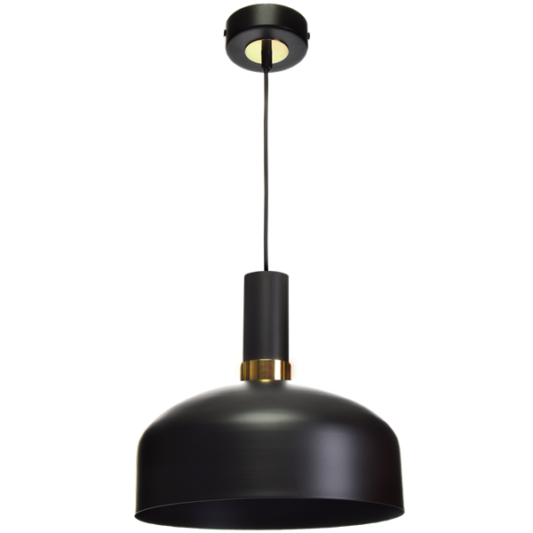 Nowoczesna lampa wisząca MALMO BLACK/GOLD 1xE27 MLP6198