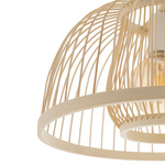 Lampa wisząca KRABI szer. 40cm E27 | naturalne drewno/biały
