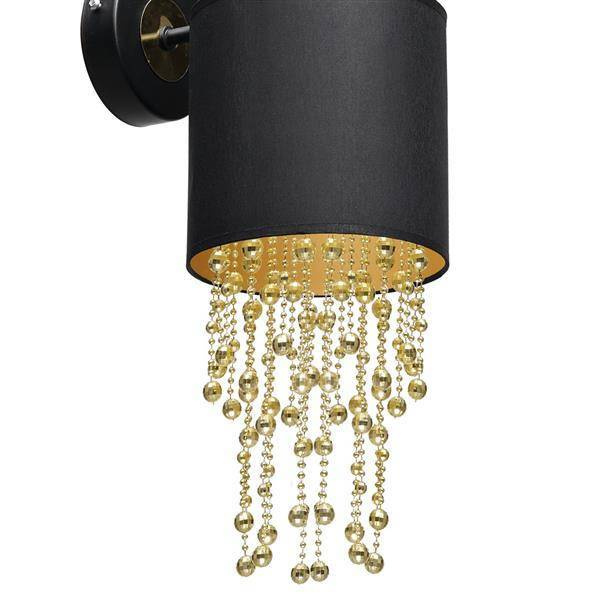 Nowoczesny kinkiet ALMERIA BLACK/GOLD 1xE27 MLP6438