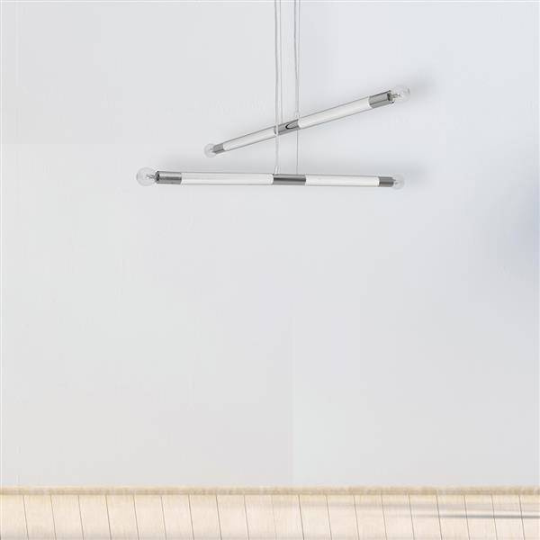 Lampa wisząca BASTONE WHITE / CHROME 4xE14