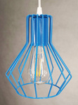 Lampa sufitowa do pokoju piłkarza niebieska Mundial 3xE27