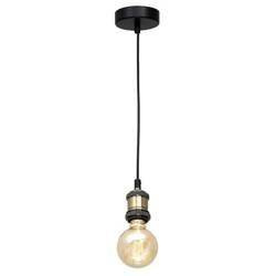 Industrialna lampa wisząca EDISON CZARNY/MOSIĄDZ 1xE27 MLP6516