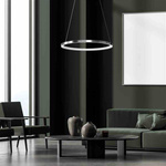 Nowoczesna lampa wisząca ROTONDA CHROME 27W LED 50 cm | Chrom