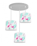 Żyrandol do pokoju chłopca i dziewczynki króliczki w autkach 3xE27 Led 