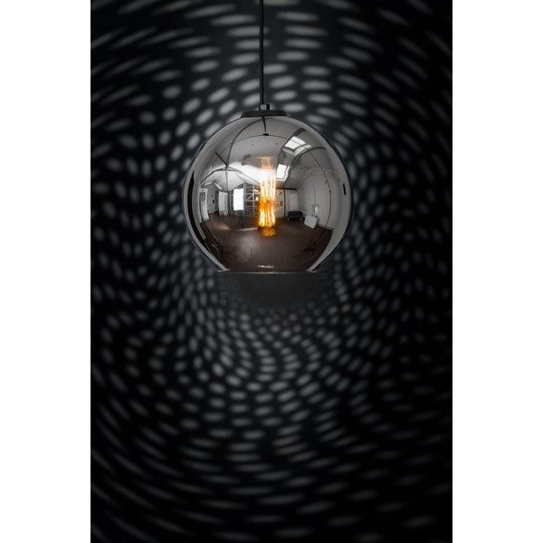 Lampa wisząca zwis kula POLARIS I transparentny/chrom śr. 20cm