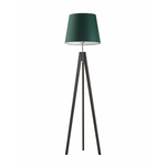 Podłogowa lampa drewniana do pokoju dziecka ARUBA brązowy klosz.