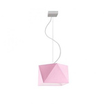 Lampa wisząca do pokoju dziecięcego szary abażur Świetlisty Diamencik
