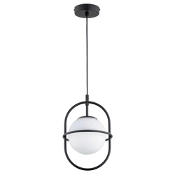 Lampa wisząca ALFA JUNO GLASS CZARNO-BIAŁA 1xE14 20cm | 61284