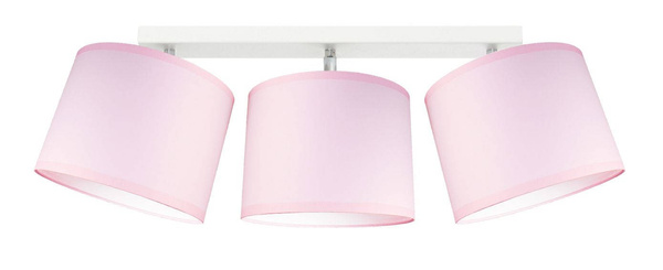 Lampa sufitowa do pokoju dziewczynki różowa regulowane abażury Pink 3xE27 Led