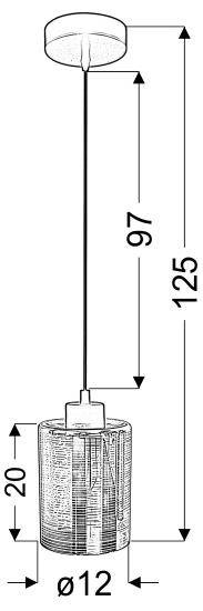 Lampa wisząca sufitowa chromowa szklana 1xE27 Cox Candellux 31-53862
