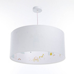 Lampa do pokoju dziewczynki biała Little Princess Welur 40 cm 