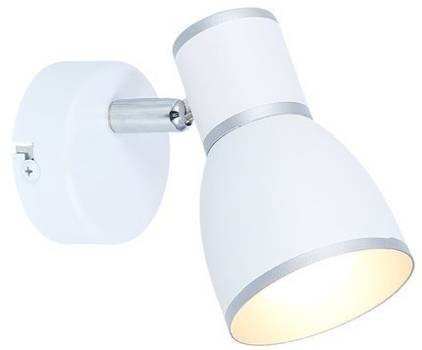 Lampa ścienna kinkiet 1X40W E14 biały+chrom FIDO 91-63366