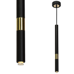 Lampa wisząca MONZA BLACK / GOLD 1xG9 8W MLP6333