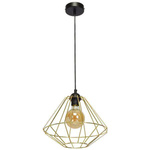 Lampa wisząca INDUSTRIALNA LUPO BLACK/GOLD 1xE27 MLP6270