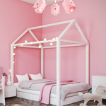 Lampa sufitowa do pokoju dziewczynki różowa w serca 3xE27