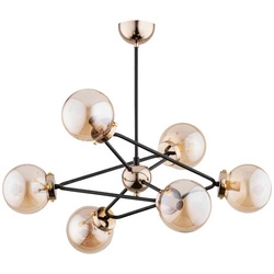 Lampa sufitowa ALFA RESTO ZŁOTA 6xE14 63cm | 63057