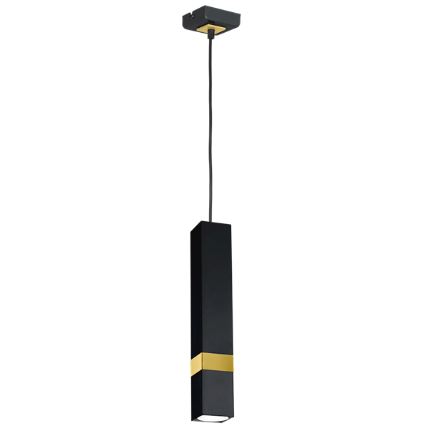 Nowoczesna lampa wisząca VIDAR BLACK/GOLD 1xGU10 MLP6279