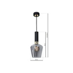 Nowoczesna lampa wisząca ROMA BLACK MLP6484