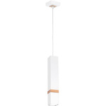 Lampa wisząca nowoczesna VIDAR I biały szer. 8cm