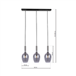 Stylowa lampa wisząca TANGO SMOKED  ML6166