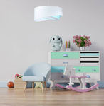 Lampa do pokoju dziewczynki i chłopca biało-niebieska w gwiazdki 