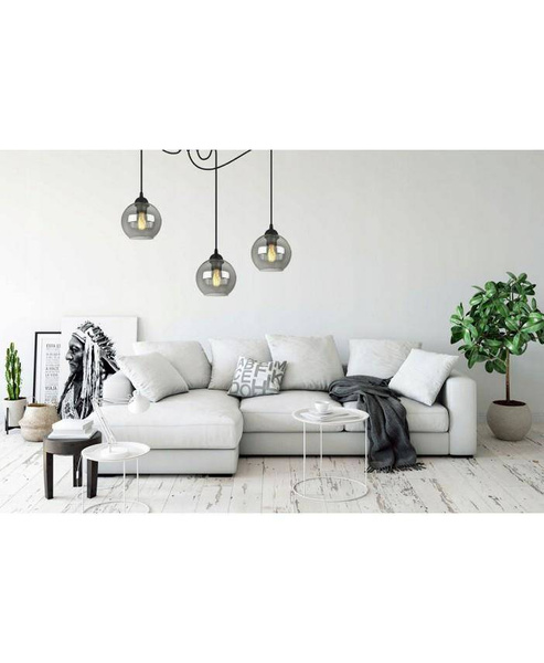 Nowoczesna lampa typu pająk szklane klosze kolory do wyboru