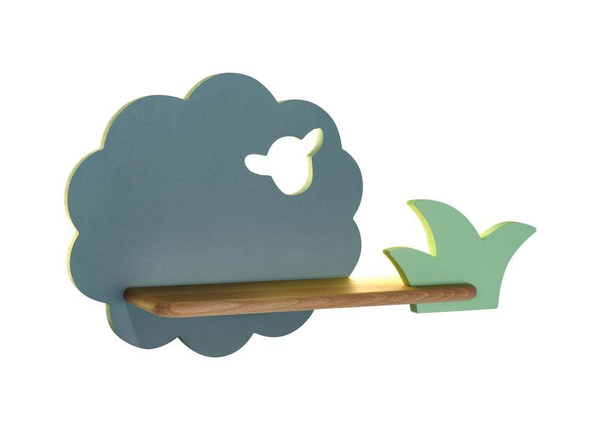 Lampa kinkiet półeczka 5W LED 4000K IQ Kids Sheep szary+zielony 21-84811