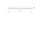 Lampa sufitowa STRAIGHT LED graphite ceiling dł. 90cm | grafit