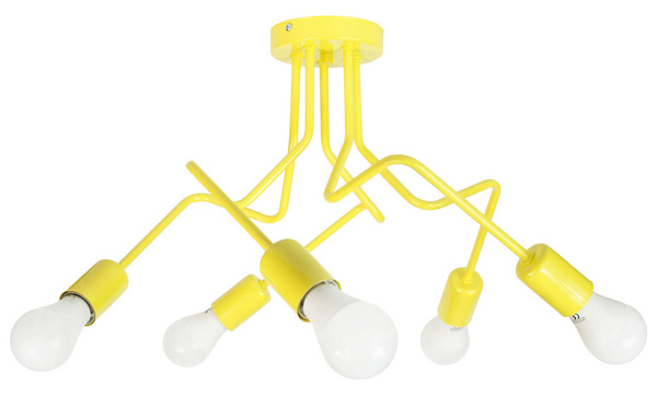 Lampa sufitowa do pokoju dziecięcego żółta nowoczesna Luna 5