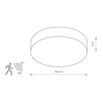 Plafon do kuchni ARENA WHITE LED 3x E14 śr. 40cm | biały