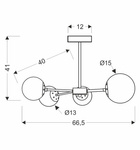 Lampa sufitowa mosiądz/biała 4xG9 MATI 34-01566