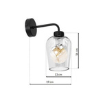 Nowoczesna lampa ścienna kinkiet SANTIAGO CLEAR MLP6599