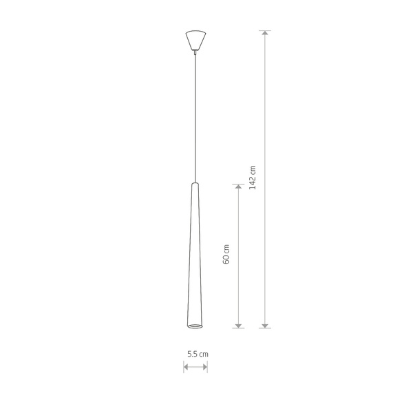 Lampa zwis punkt QUEBECK white I biała 5403