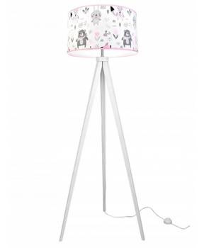 Lampa podłogowa do pokoju dziecka trójnóg z abażurem
