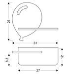 Lampa kinkiet półeczka 5W LED 4000K IQ Kids Baloon niebieski 21-84750