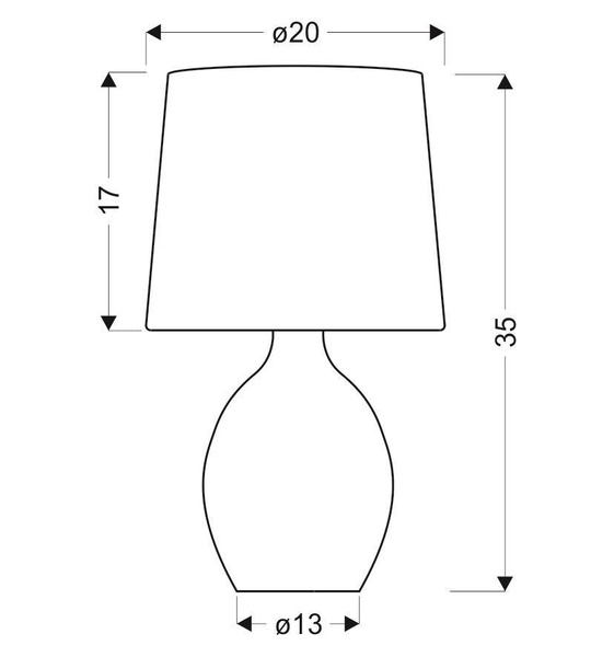 Lampa gabinetowa/stołowa/nocna AMBON 41-78575 szara 1x40W E14