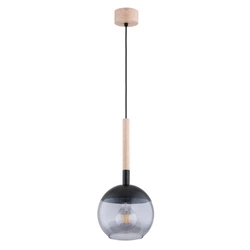 Lampa wisząca ALFA RANCZO DREWNIANA 1xE27 20cm | 61207