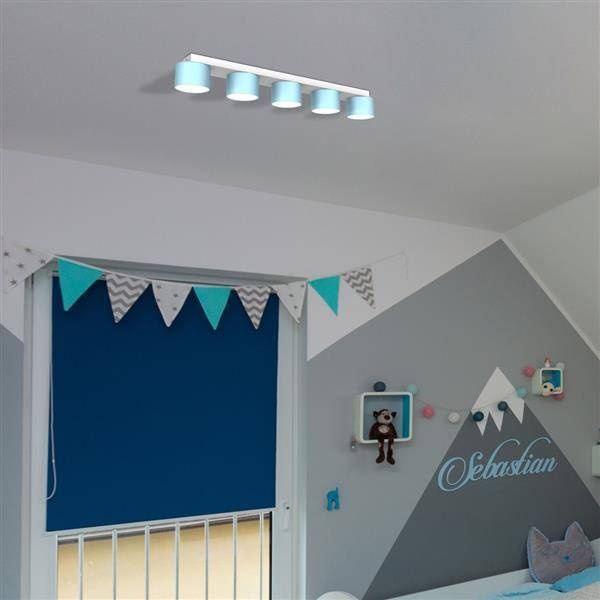 Lampa sufitowa listwa DIXIE BLUE 5x GX53 szer. 64cm | niebieski