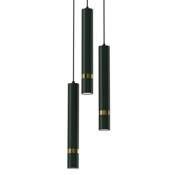 Lampa wisząca JOKER, MLP8919, zielony/złoty, 3x8W GU10