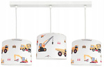 Lampa sufitowa do pokoju chłopca 3-punktowa Koparki Listwa 3xE27 Led 