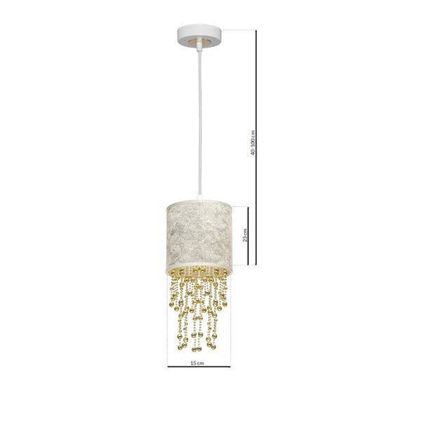 Nowoczesna lampa wisząca ALMERIA WHITE/GOLD 1xE27 MLP6444