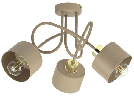 Lampa sufitowa do pokoju dziecka beżowa Zaczarowany Kubeczek 3xE27 Led